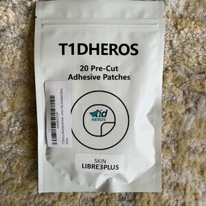 Brand new T1DHEROS 20 Pre-Cut Adhesive Patches - White
